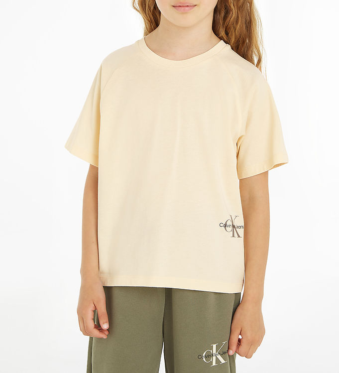Vanilla - Klein Off Monogram T-shirt Placed - Calvin