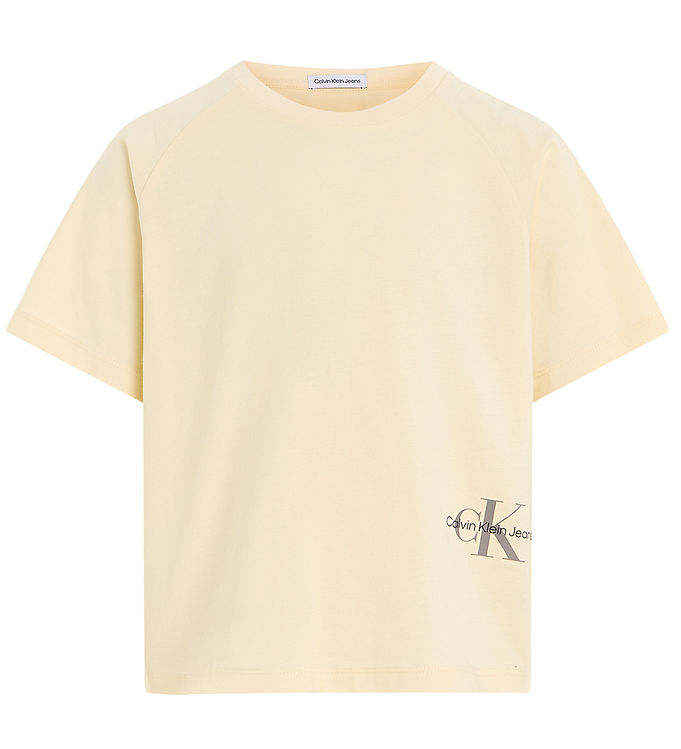 Vanilla Monogram Off Calvin - T-shirt Klein Placed -