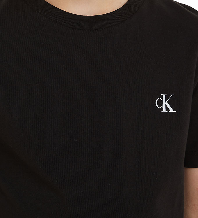 T-Shirt 2-pack Calvin Monogram - Aandenken - - Blue/zwart Klein