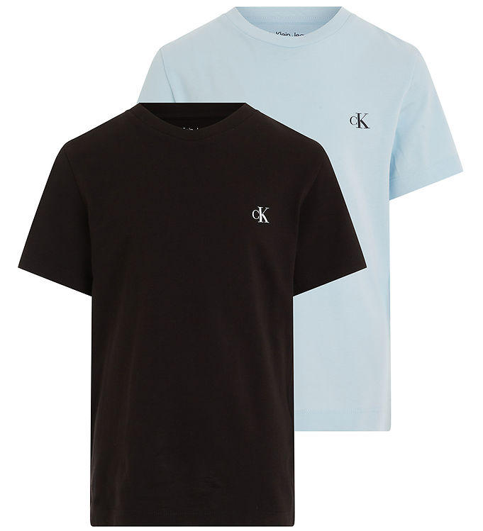 Calvin Klein T-Shirt - 2-pack - Monogram - Aandenken Blue/zwart