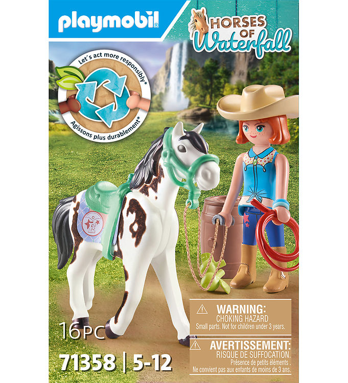 Playmobil Chevaux de cascade - Ellie & Sawdust - 71358 - 16 Set