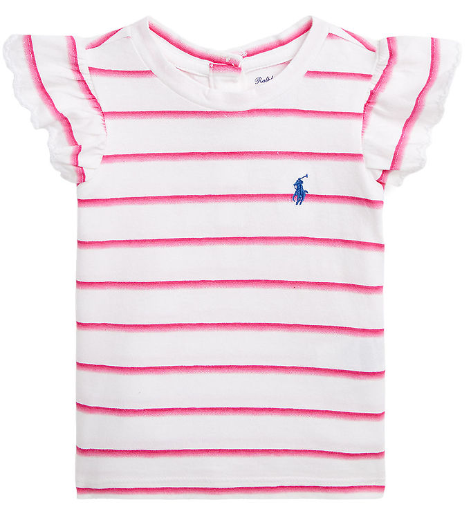 Polo Ralph Lauren T Shirt WeiB Pink Gestreift KW DE