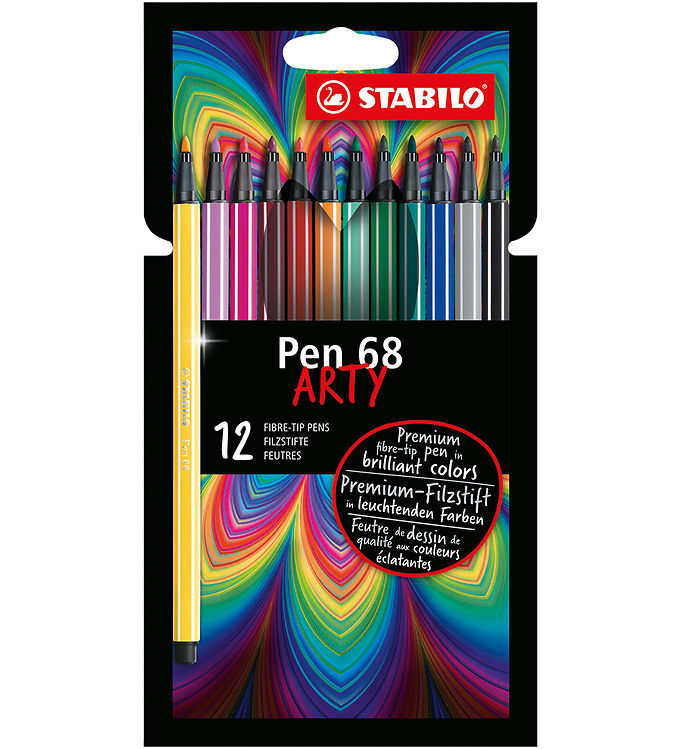  Premium Fibre-Tip Pen - STABILO Pen 68 NatureCOLORS - Pack of  10 - Assorted Nature Colours : Office Products