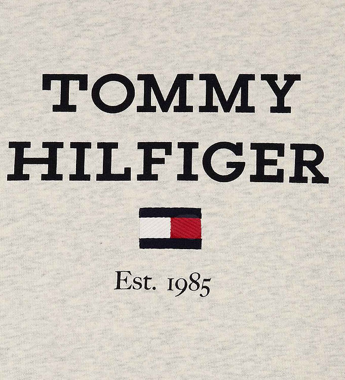 Heather Tommy TH-Logo Hilfiger Sweatshirt Light - Grey - Neu
