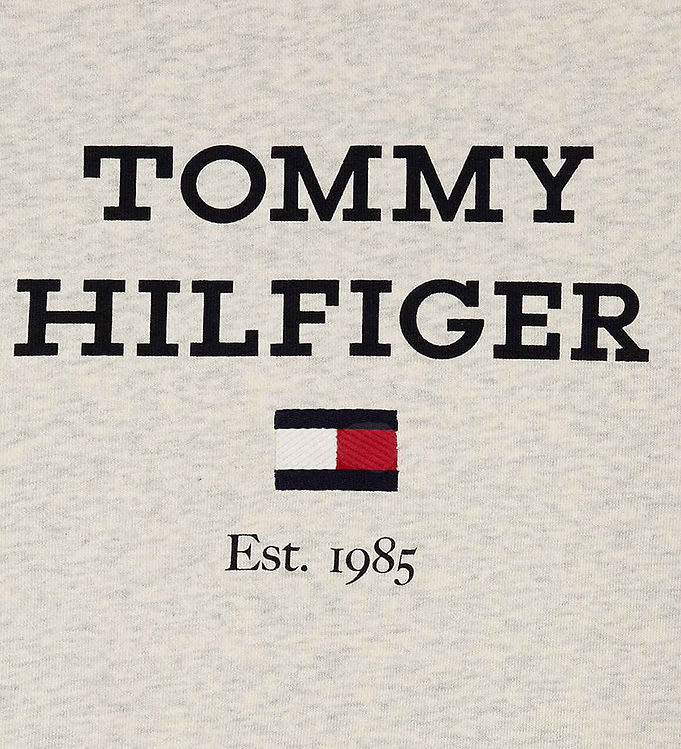 Tommy Hilfiger Sweatshirt - TH-Logo - Neu Light Grey Heather