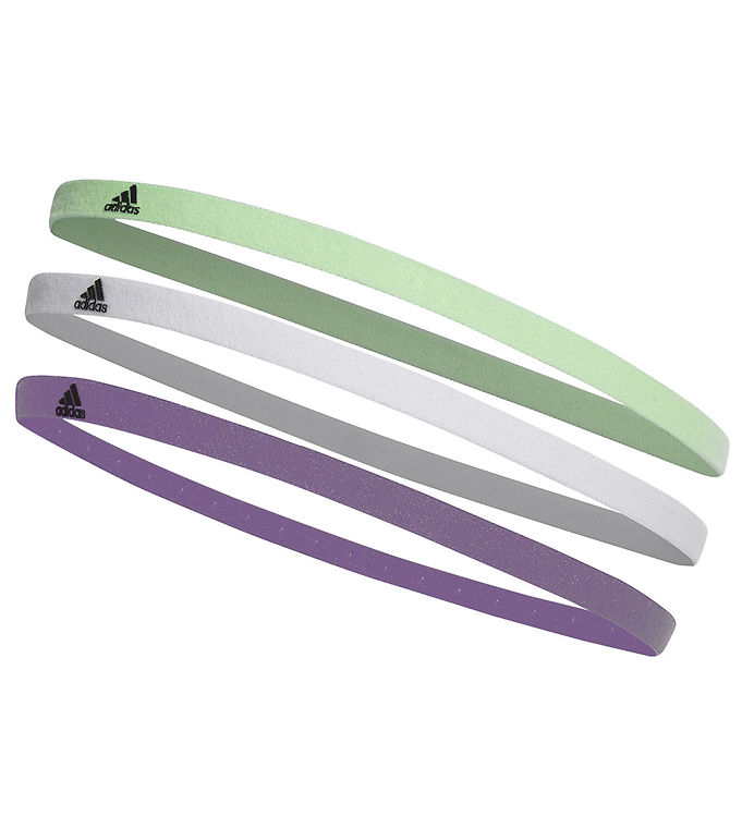 adidas Performance Headband - 3-Pack - Green/Purple/White