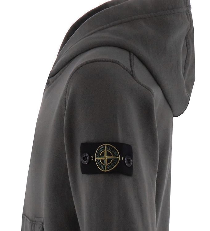 Stone island deals dark grey hoodie
