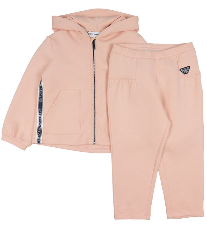 Emporio Armani Sweat Set Pesca Cheap Delivery Kids Fashion