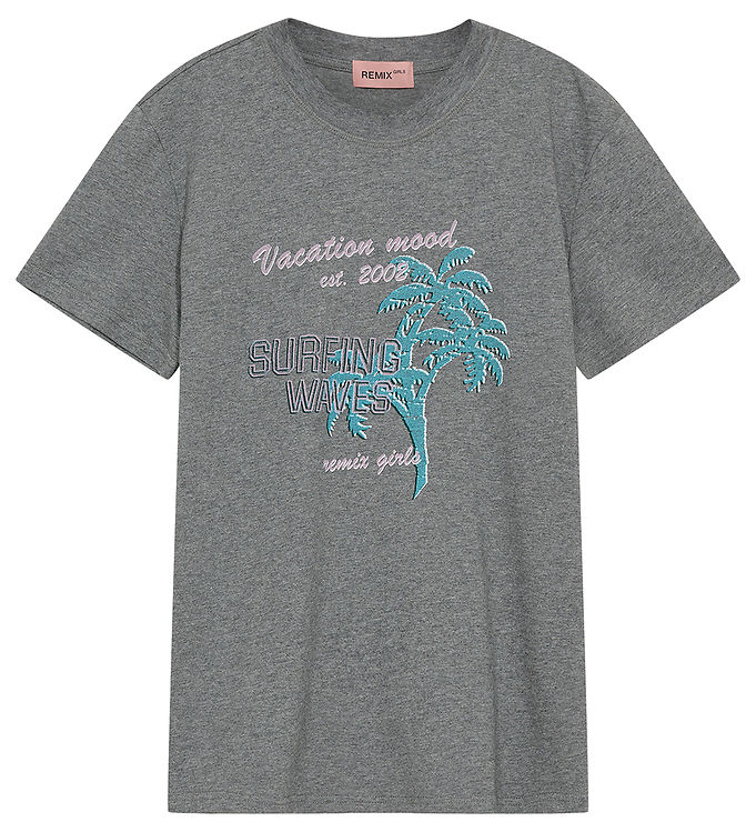 Designers Remix T Shirt Brixton Grey Melange M. Tryck