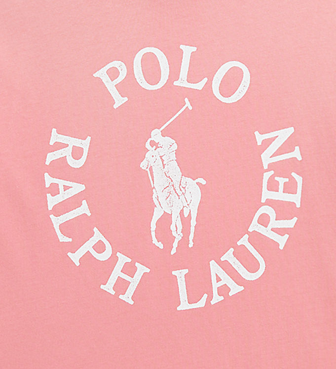 White polo with pink horse top