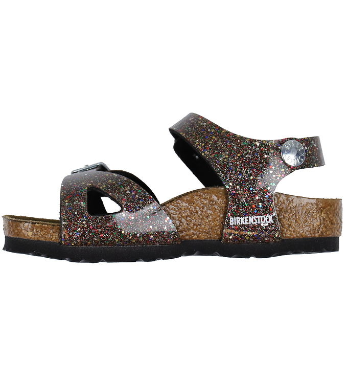 Birkenstock Sandals Rio Plain Cosmic Sparkle Black Multi KW IT