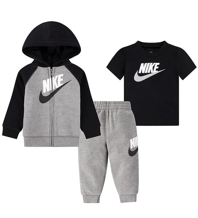 Nike Sweatset Cardigan/sweatpants/t Shirt Kol Heather