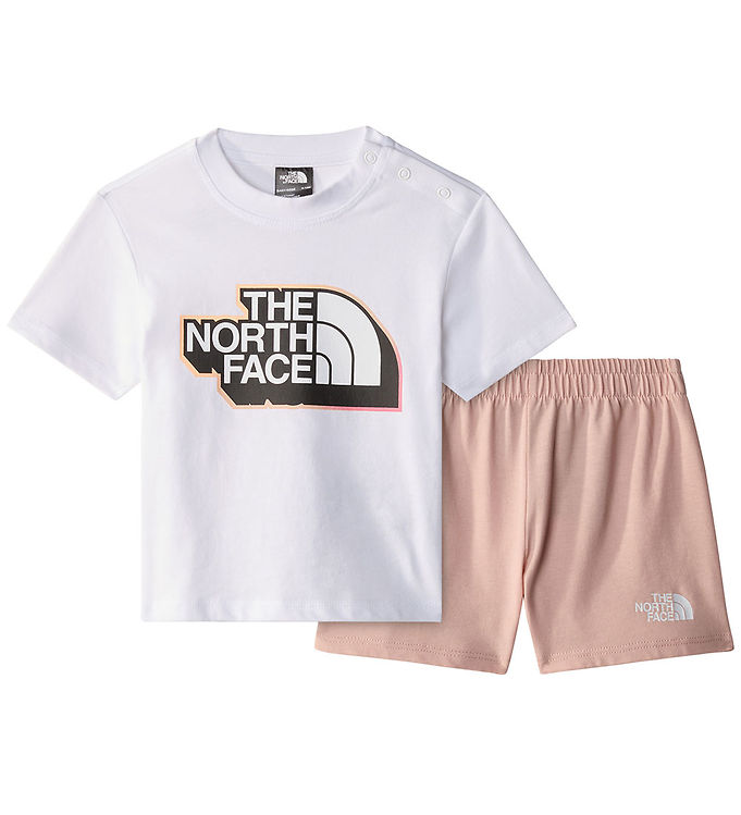 The North Face Shortsset T Shirt/shorts Rosa Mossa/vit