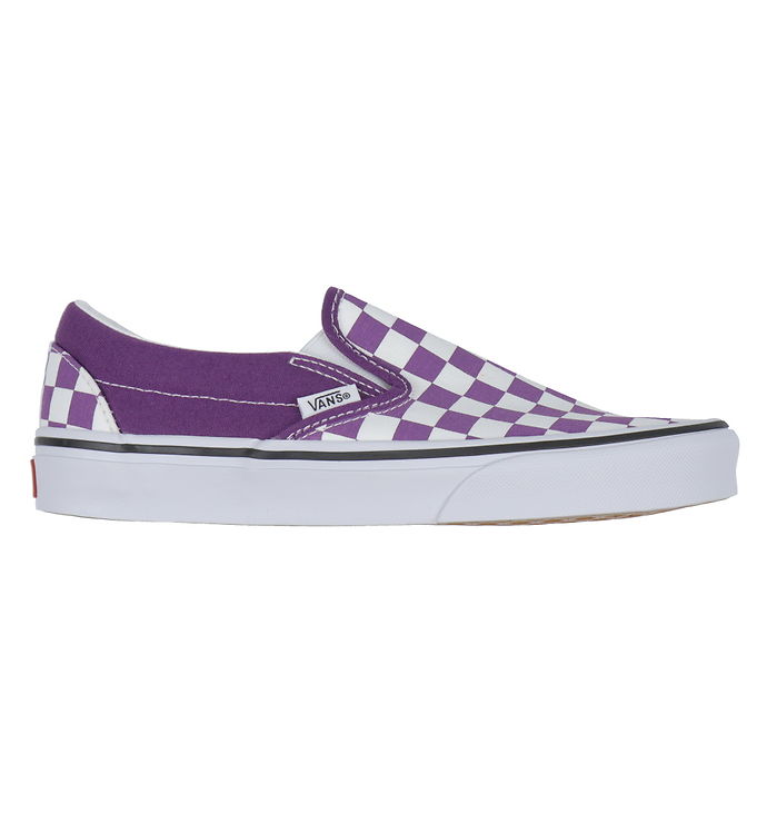 Vans Shoe Classic Slip On Checkerboard Dark Purple
