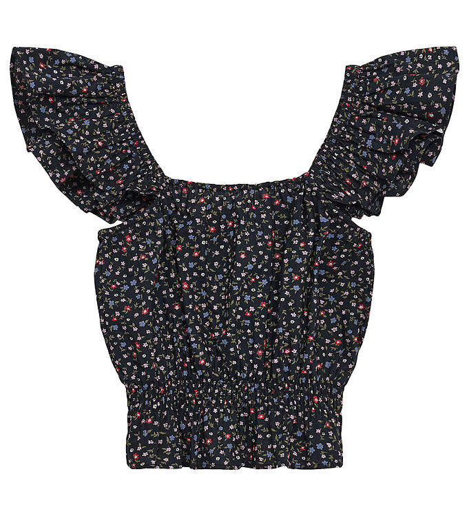 Designers Remix Topp Serena Flare Marinblå/mini Flower