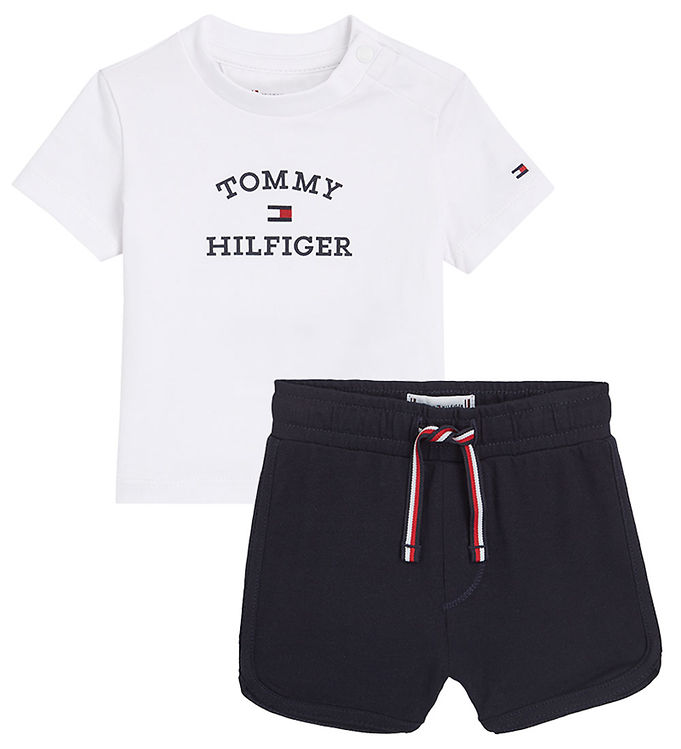 Tommy Hilfiger Set T shirt Shorts White Navy KW SK