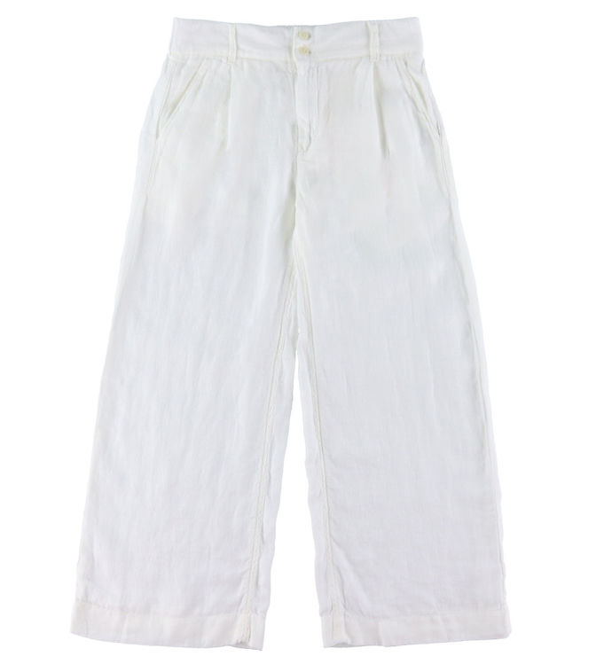 Gant Byxor Lin Bred Vit