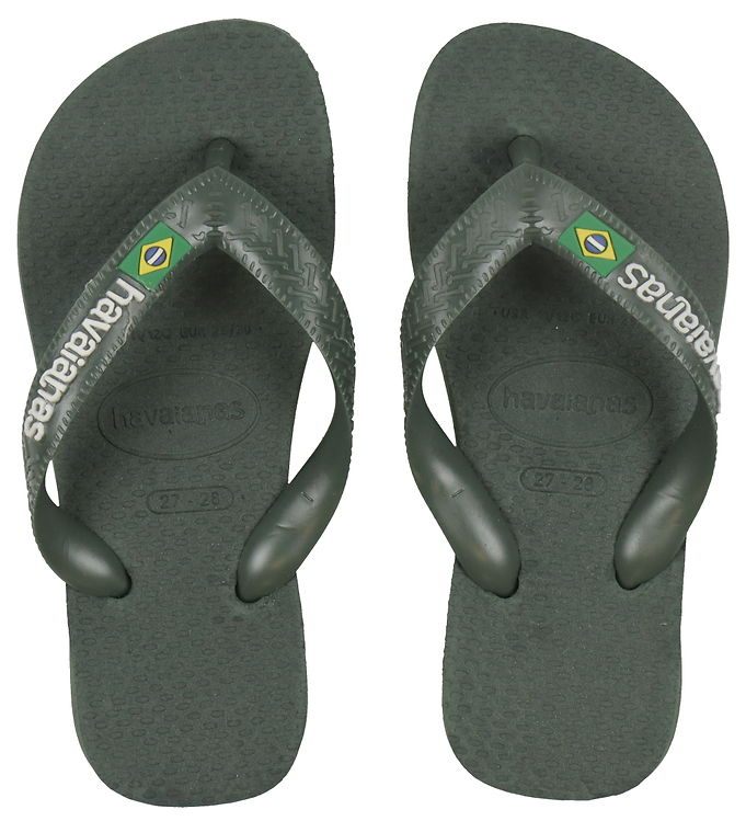 Havaianas Flip Flops Brazil Logo Olive Green KW IE