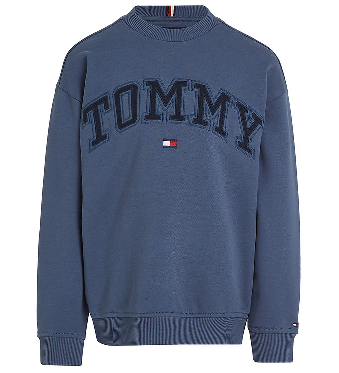 Tommy Hilfiger Sweatee Shirt Varsity Broderi Egeiska Havet Sea