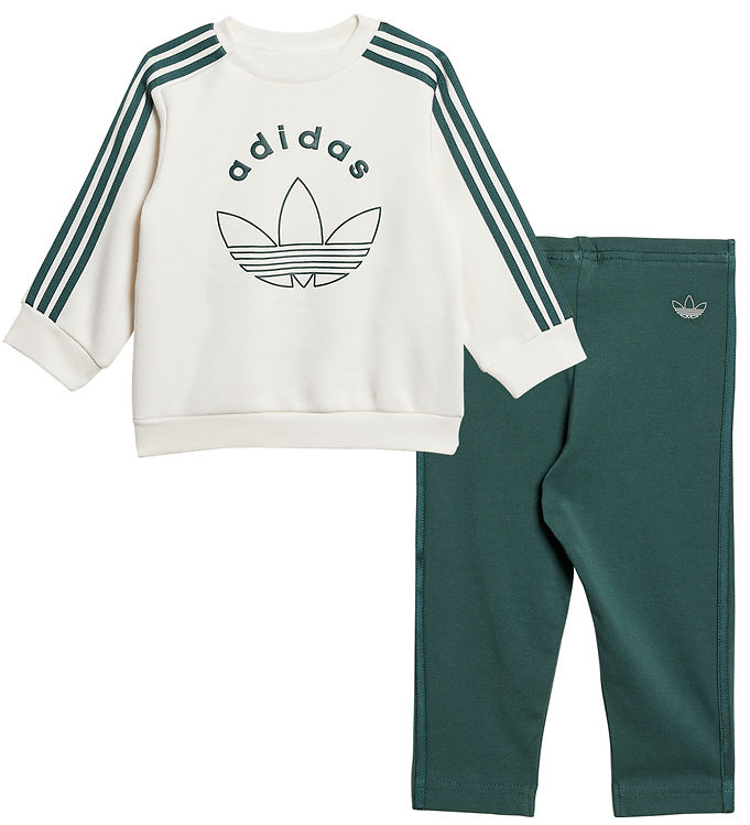 adidas Originals Sweat Set Crew White Green KW ES