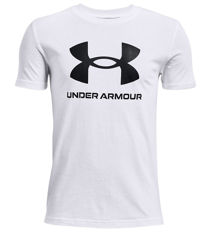 Under Armour T Shirt Sportstyle Logo Vit M. Svart