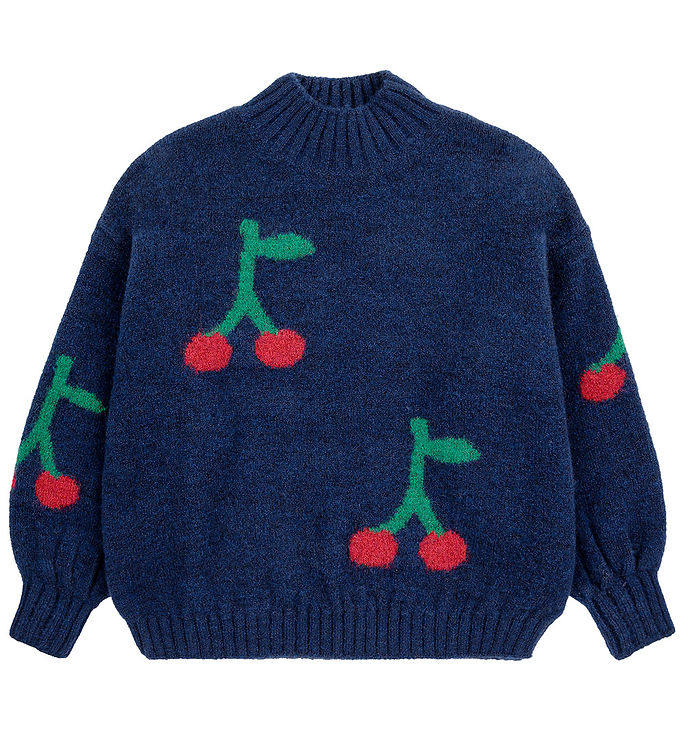 Bobo Choses Tröja Stickad Cherry överallt Marinblå Blue