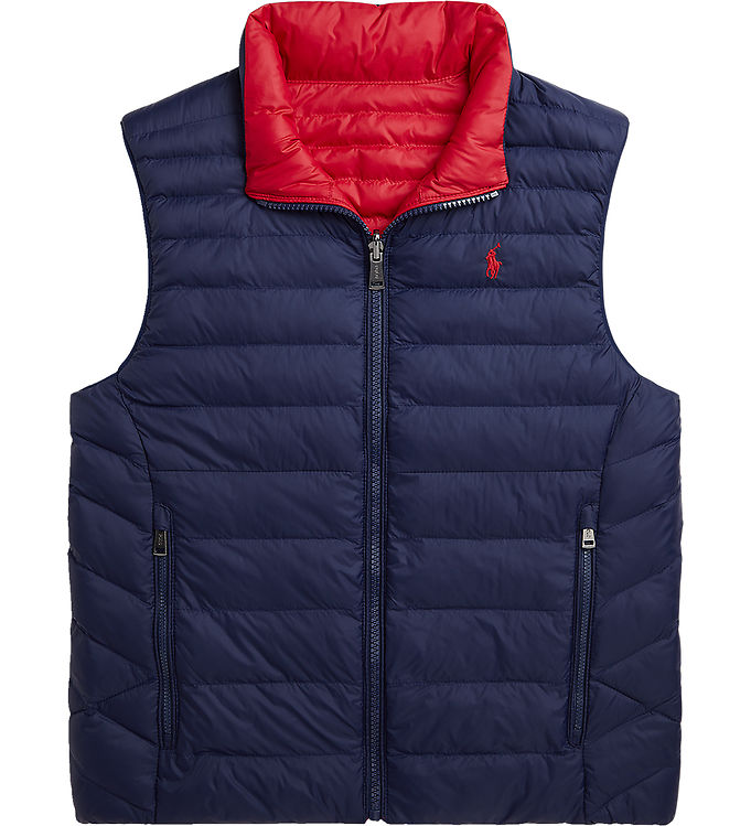 Red polo vest store