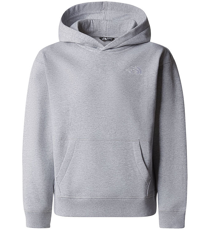 The north face hoodie grijs best sale