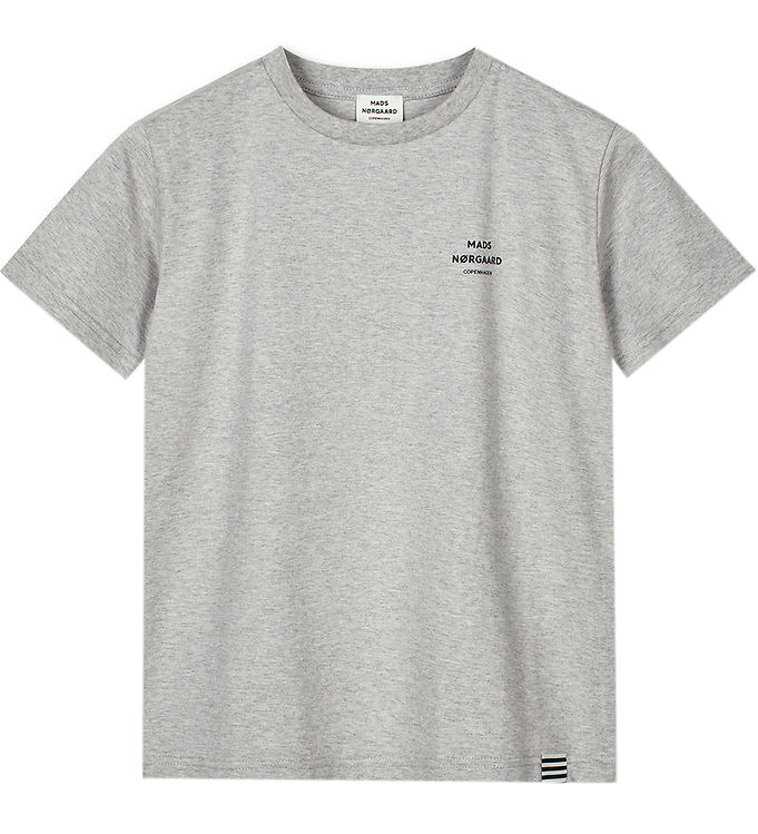 Mads Nørgaard T Shirt Thorlino Light Grey Melange