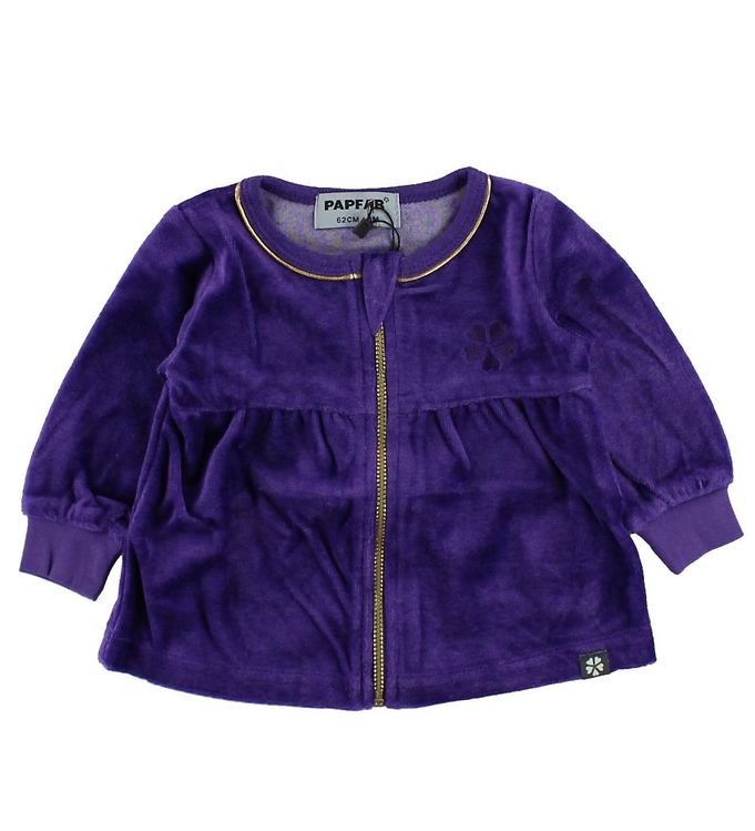 purple velvet cardigan