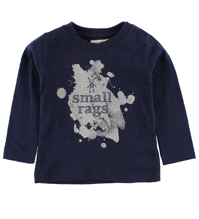 blive forkølet Rough sleep Huddle Small Rags Blouse - Navy w. Print » New Styles Every Day