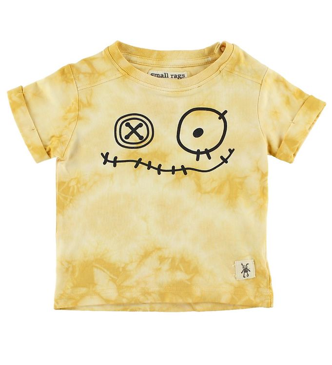 Luminans leksikon mammal Small Rags T-shirt - Yellow Tie Dye w. Face » Prompt Shipping