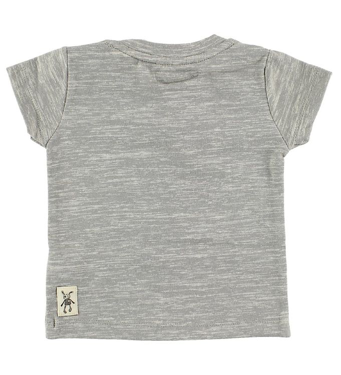 Governable damper Dinkarville Small Rags T-shirt - Grey Melange w. Print » Cheap Delivery