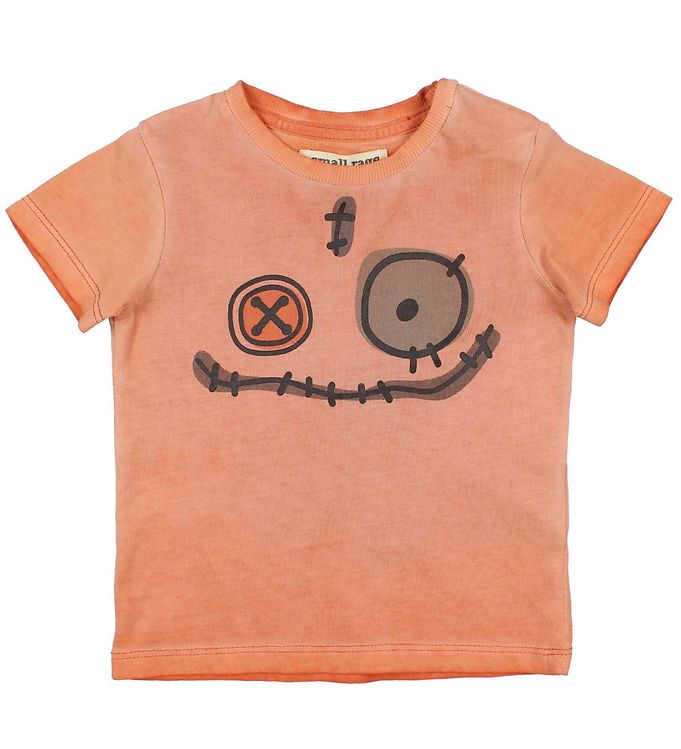 Syd Tredje Lejlighedsvis Small Rags T-shirt - Light Orange » Fast and Cheap Shipping