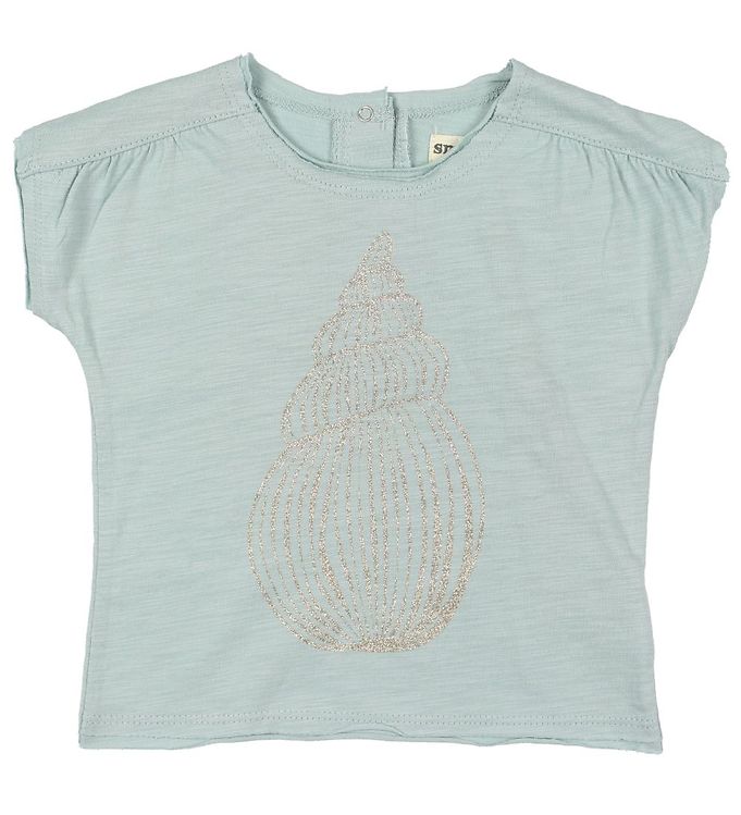 lancering Husk software Small Rags T-shirt - Light Blue w. Glitter » Cheap Delivery