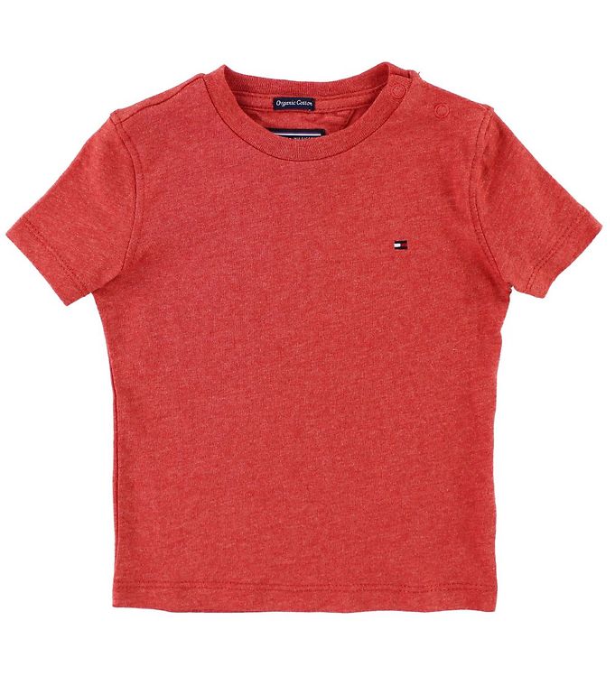Tommy Hilfiger T-shirt - Red Melange » New Styles Every Day
