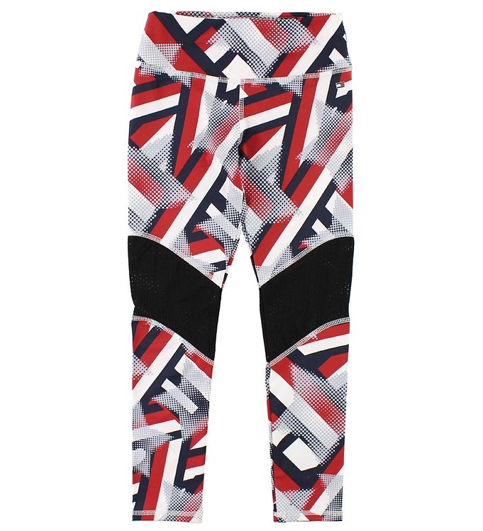 Tommy Hilfiger Leggings - Red/Navy w. Stars » Fast Shipping