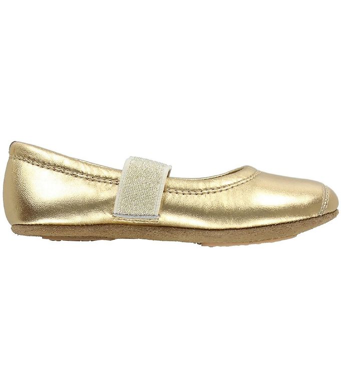 Bourgogne Grøn baggrund hundrede Bisgaard Ballerina Slippers - Gold | Reliable Shipping