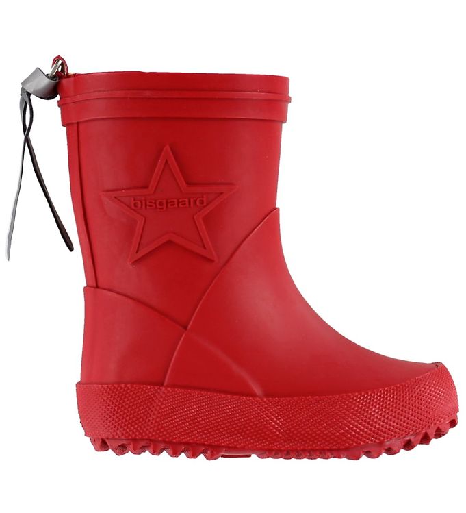 Hammer Variant Hører til Bisgaard Rubber Boots - Slimfit - Red w. Star » Fast Shipping