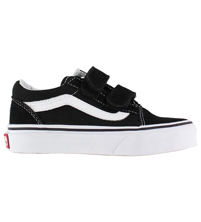 Insister gøre ondt Så mange Vans Trainers - Old Skool - Black/White w. Velcro - Shop Now