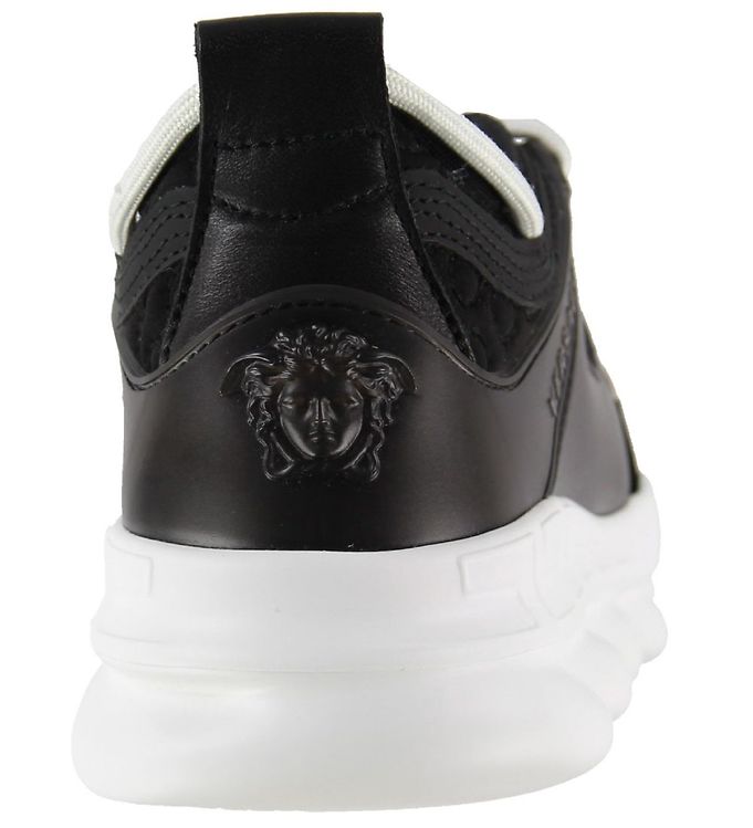 black and white versace sneakers
