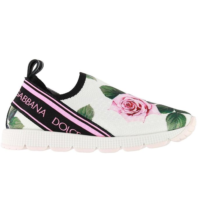 Dolce & Gabbana Slip-On - White w. Roses » Cheap Shipping