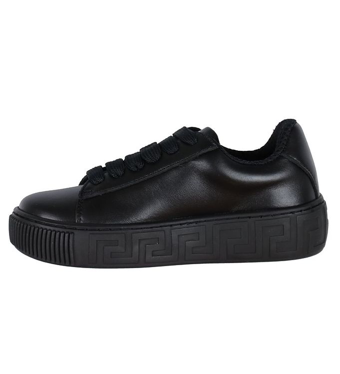 Versace black leather shoes outlet
