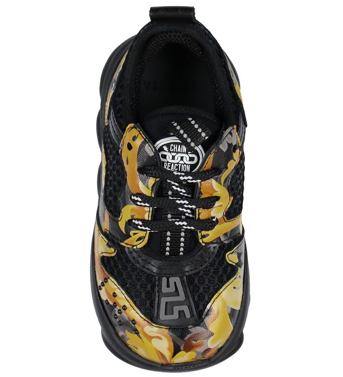 Versace trainers hotsell black and gold