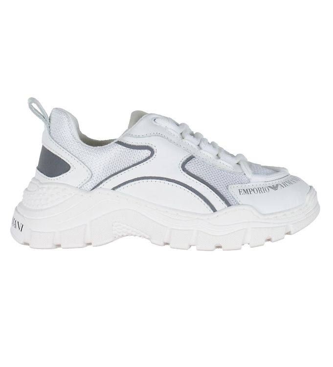 kapok Uittrekken Toestemming Emporio Armani Schoenen - Bianco/Zilver » Goedkope Levering