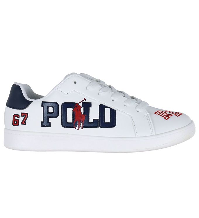 solo bankruptcy Be excited Polo Ralph Lauren Shoe - Heritage Court Graph - White/Navy/Red