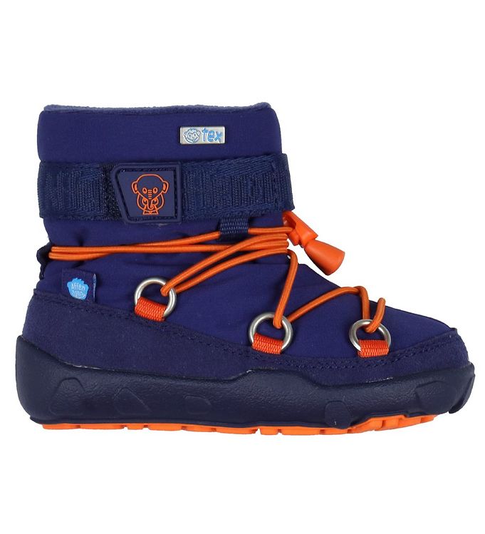 - - Winter Boots - Affenzahn Blue/Orange Elephant Tex