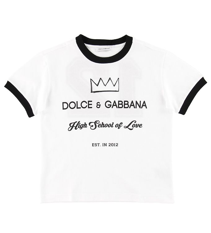 Dolce & Gabbana T-shirt - White w. Print » Always Cheap Shipping