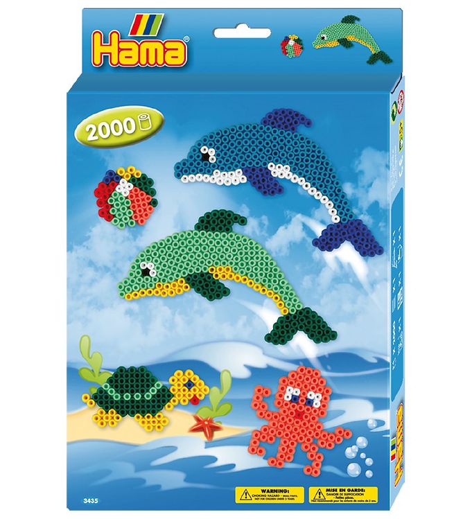 DOLPHINS STARTER SET INCLUDING 2000 BEADS BRAND NEW!! HAMA BEADS 