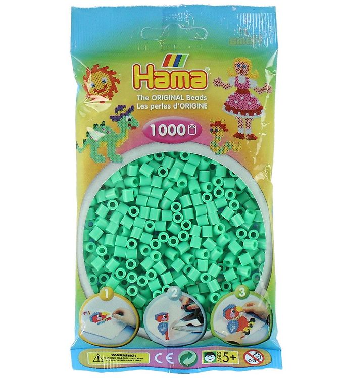Hama 207-11 Light Green Midi Beads 3000 Pcs 3x1000pcs for sale online 